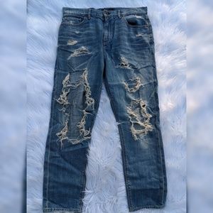 LUCKY BRAND DESTROYED BRIDGETTE SKINNY JEANS